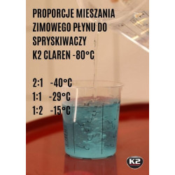 K2 CLAREN -80°C KLAASIPESU KONTSENTRAAT 1L (ETANOOL) TALVINE