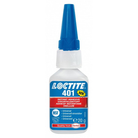 LOCTITE 401 KIIRLIIM RASKESTILIIMITAVATELE MATERJALIDELE 20G/PUDEL