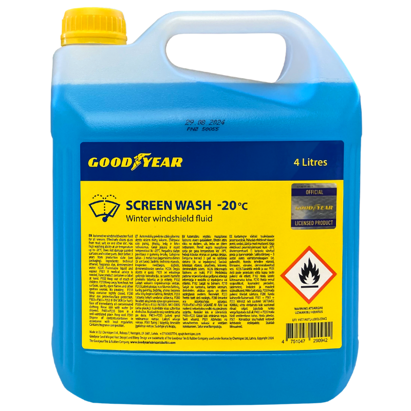 GOODYEAR SCREEN WASH -20C 4L GOODYEAR SCREEN WASH -20C 4L