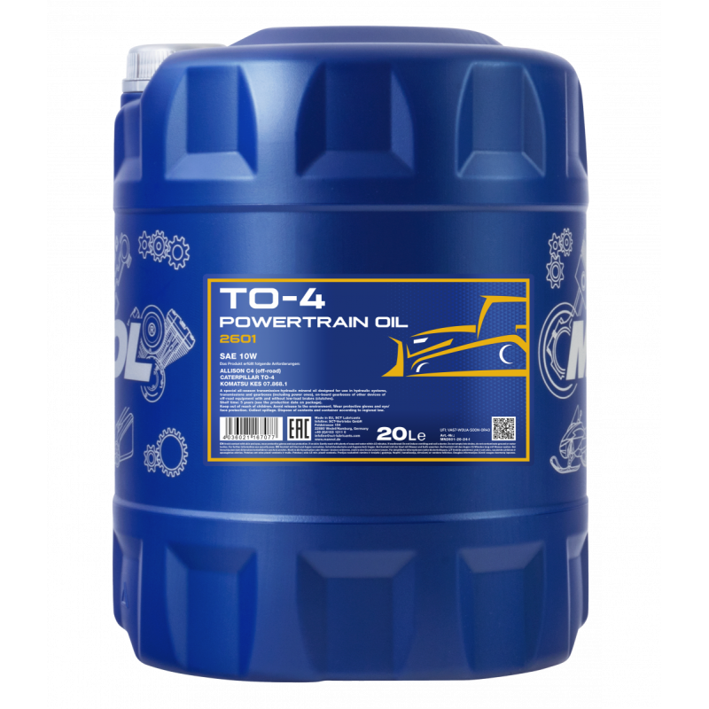 Mannol 2601 TO-4 Powertrain SAE 10W 20L Mannol 2601 TO-4 Powertrain SAE 10W 20L