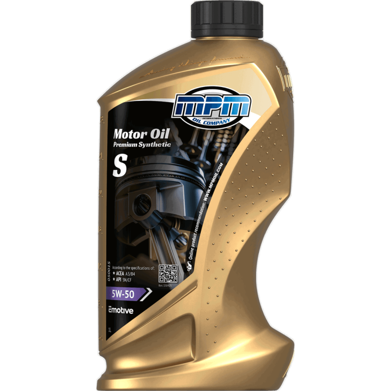 MPM Motor Oil Premium Synthetic S 5W50 1L