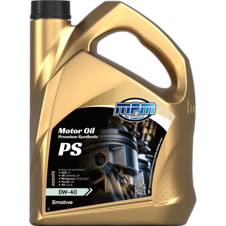MPM Motor Oil Premium Synthetic PS 0W40 5L