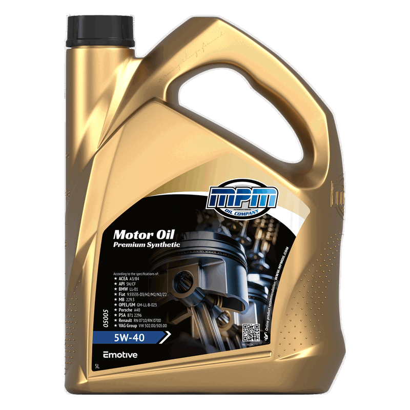 MPM Motor Oil Premium Synthetic 5W40 5L