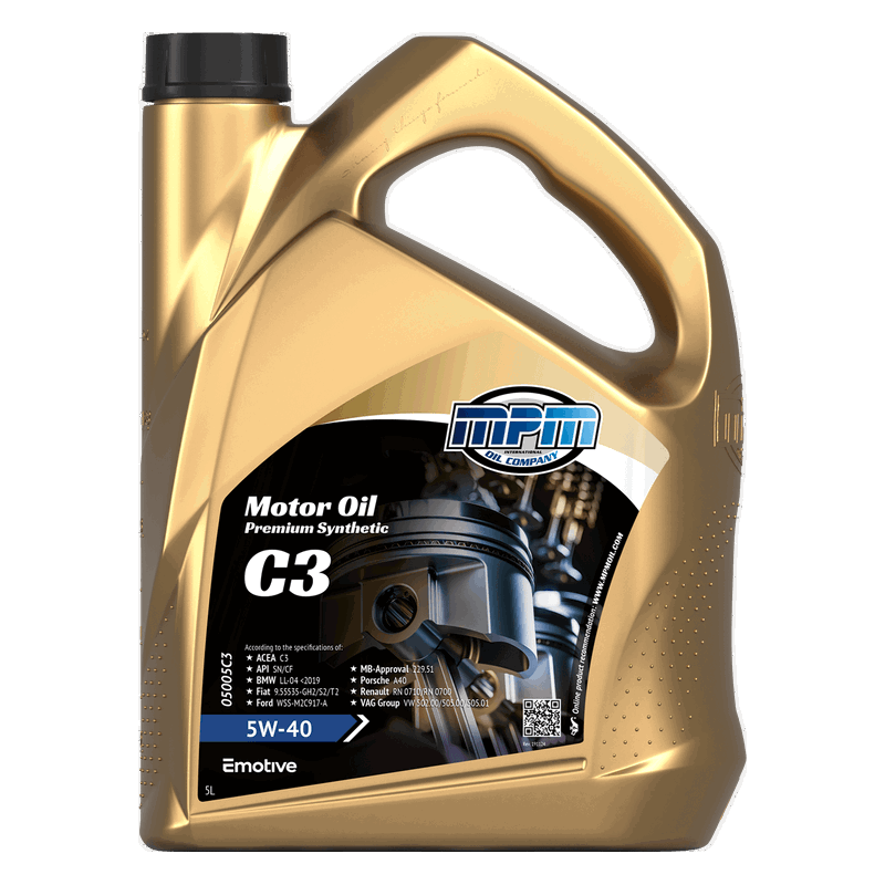 MPM Motor Oil Premium Synthetic C3 5W40 5L