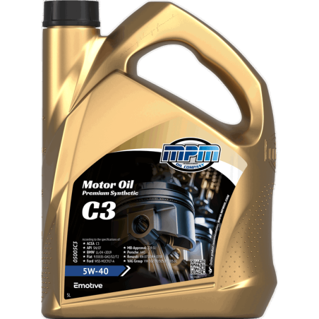 MPM Motor Oil Premium Synthetic C3 5W40 5L