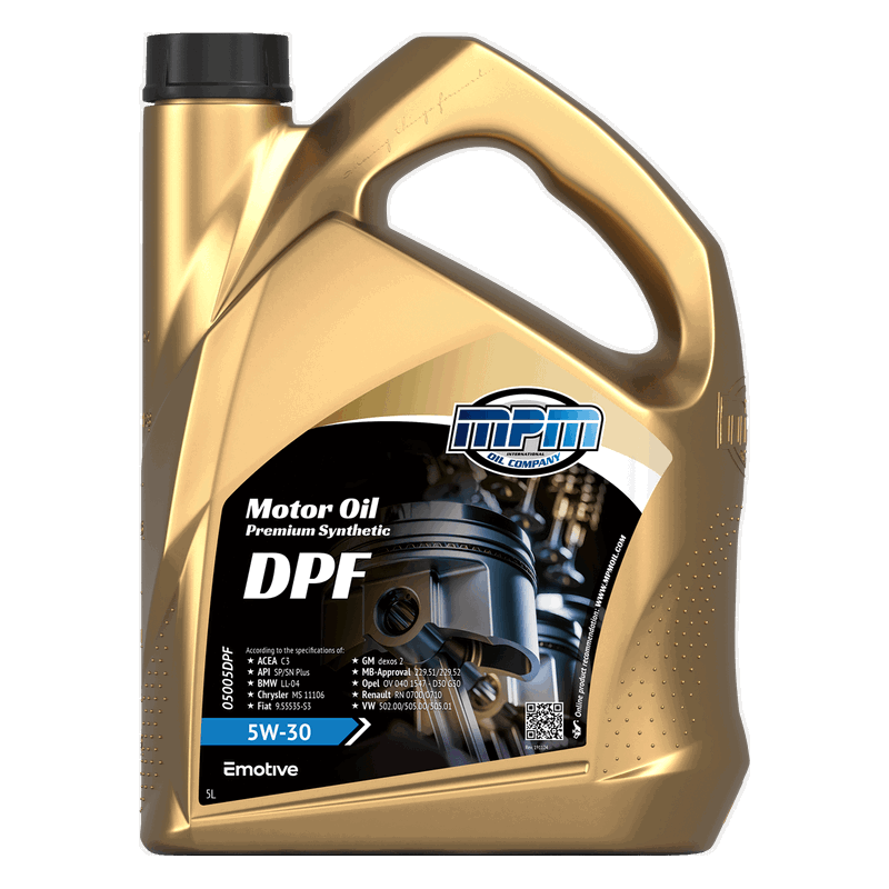 MPM Motor Oil Premium Synthetic DPF 5W30 5L