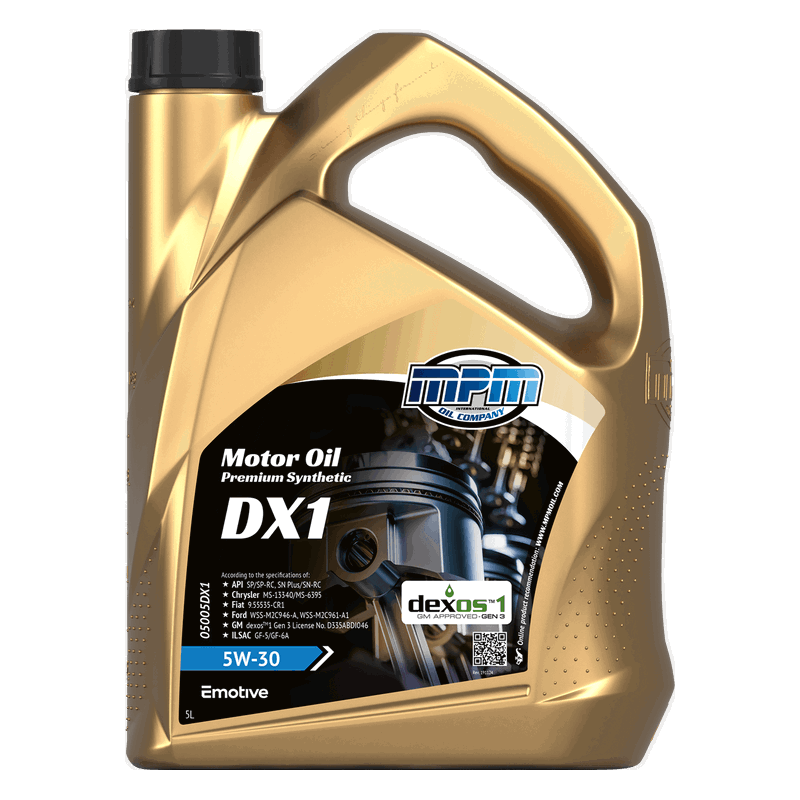MPM Motor Oil Premium Synthetic DX1 5W30 5L