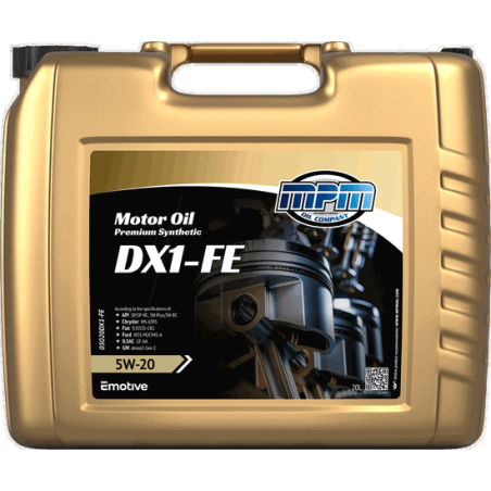 MPM Motor Oil Premium Synthetic DX1-FE 5W20 20L
