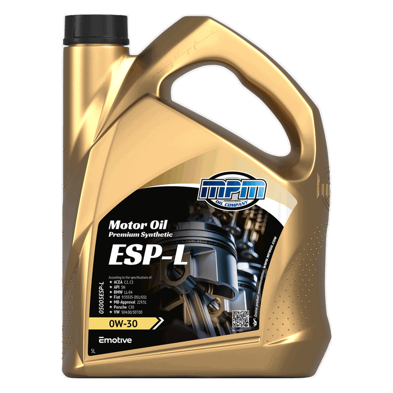 MPM Motor Oil Premium Synthetic ESP-L 0W30 5L