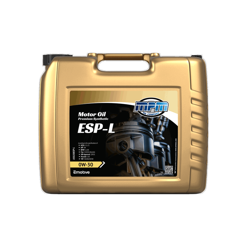 MPM Motor Oil Premium Synthetic ESP-L 0W30 20L