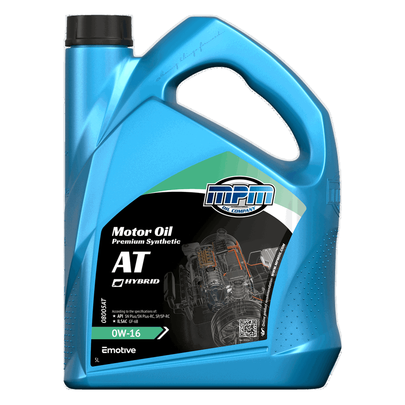 MPM Motor Oil Premium Synthetic AT 0W16 5L