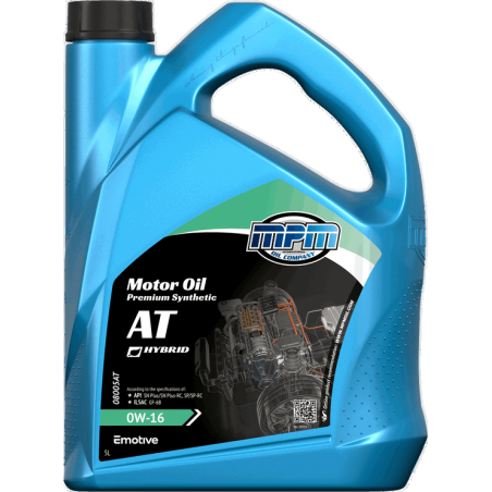MPM Motor Oil Premium Synthetic AT 0W16 5L