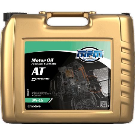 MPM Motor Oil Premium Synthetic AT 0W16 20L