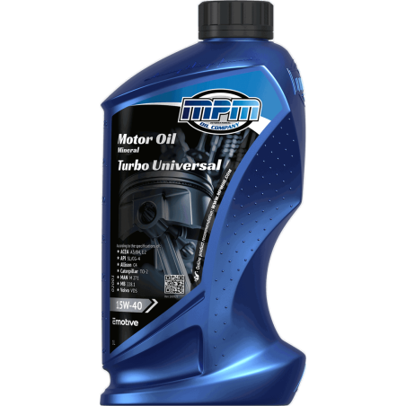 MPM Motor Oil Mineral Turbo Universal 15W40 1L