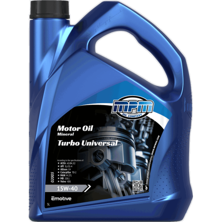MPM Motor Oil Mineral Turbo Universal 15W40 5L