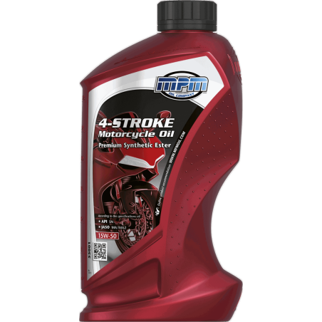 MPM 4-Stroke Motorcycle Oil Premium Synthetic Ester 15W50 1L