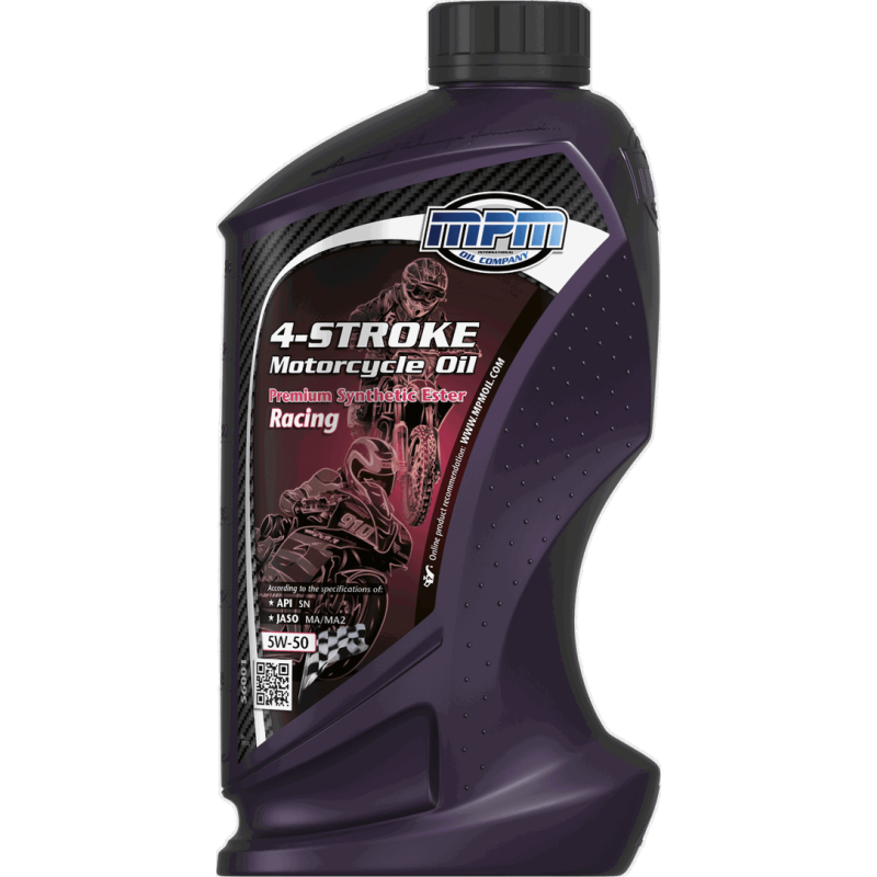 MPM 4-Stroke Motorcycle Oil Premium Synthetic Ester Racing 5W50 1L