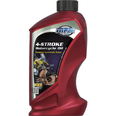 MPM 4-Stroke Motorcycle Oil Premium Synthetic Ester 5W40 1L