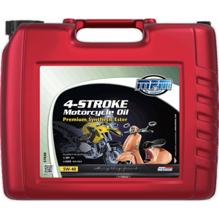 MPM 4-Stroke Motorcycle Oil Premium Synthetic Ester 5W40 20L
