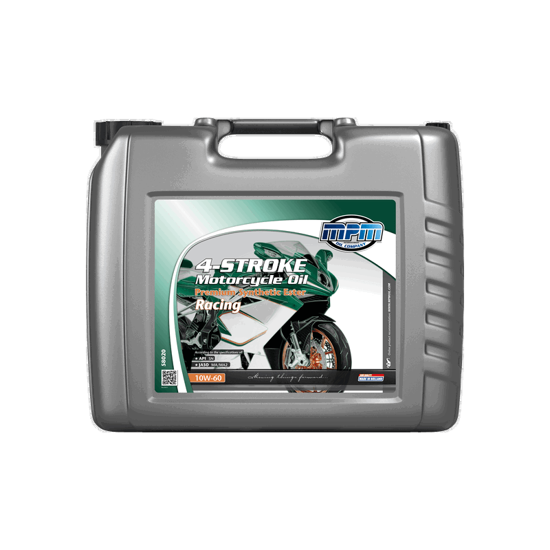 MPM 4-Stroke Motorcycle Oil Premium Synthetic Ester Racing 10W60 20L