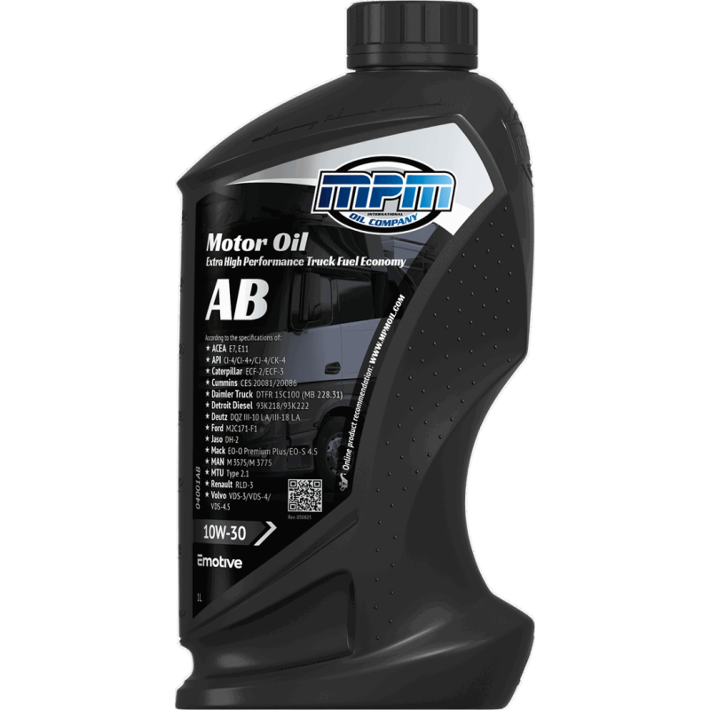 MPM Motor Oil Extra High Performance Truck Fuel Economy AB 10W30 1L