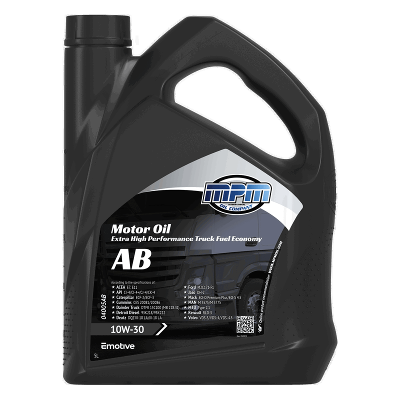 MPM Motor Oil Extra High Performance Truck Fuel Economy AB 10W30 5L