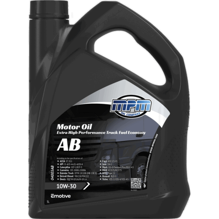 MPM Motor Oil Extra High Performance Truck Fuel Economy AB 10W30 5L