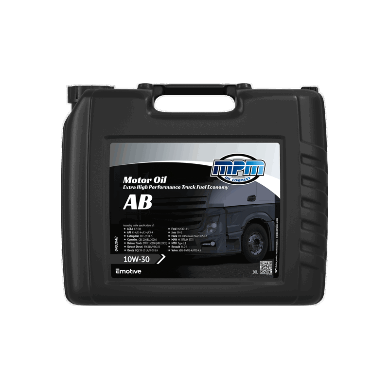 MPM Motor Oil Extra High Performance Truck Fuel Economy AB 10W30 20L