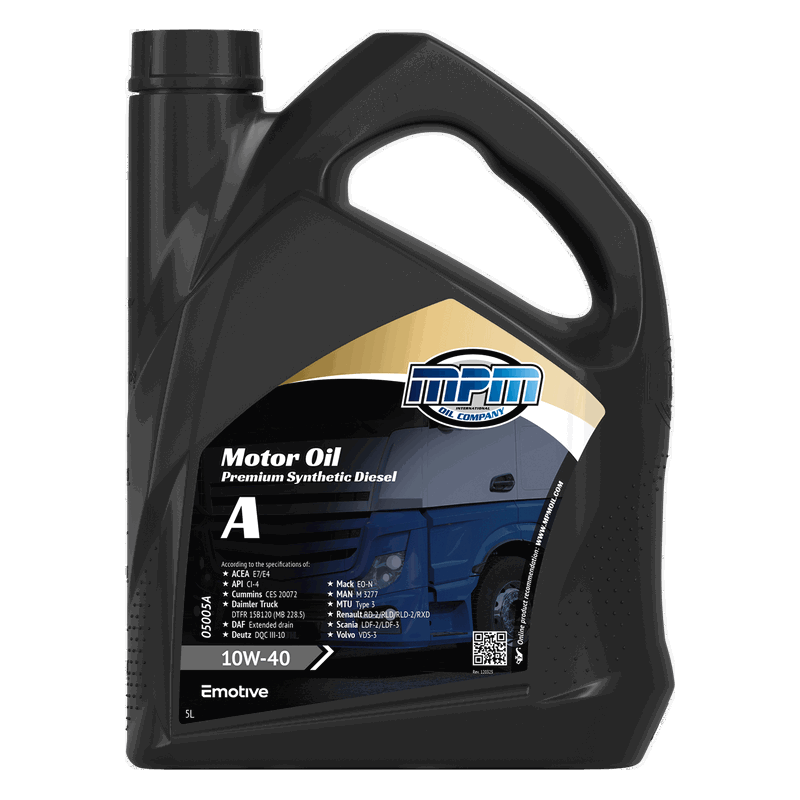 MPM Motor Oil Premium Synthetic Diesel A 10W40 5L