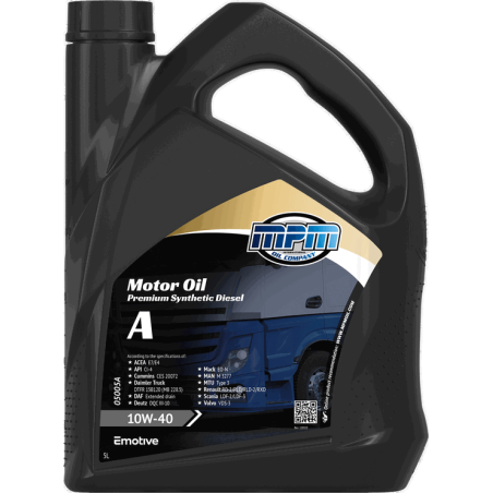 MPM Motor Oil Premium Synthetic Diesel A 10W40 5L