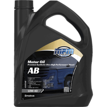 MPM Motor Oil Premium Synthetic UHPD AB 10W40 5L