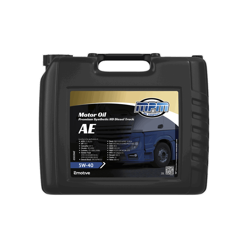 MPM Motor Oil Premium Synthetic HD Diesel AE 5W-40 20L