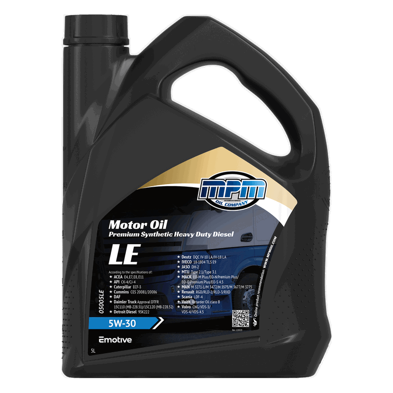 MPM Motor Oil Premium Synthetic Heavy Duty Diesel LE 5W30 5L