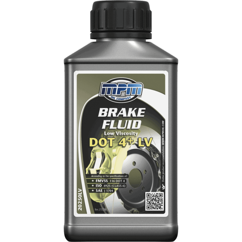 MPM Brake Fluid Low Viscosity DOT 4+ LV 250ML