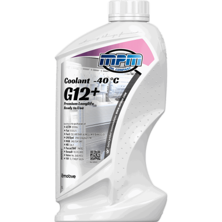 MPM Coolant Premium Longlife -40°C G12+ Ready to Use 1L