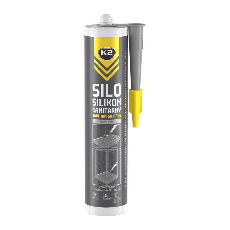 K2 SILO SANITARY SILICONE GREY SANITAARSILIKOON HALL 300ML/PADRUN
