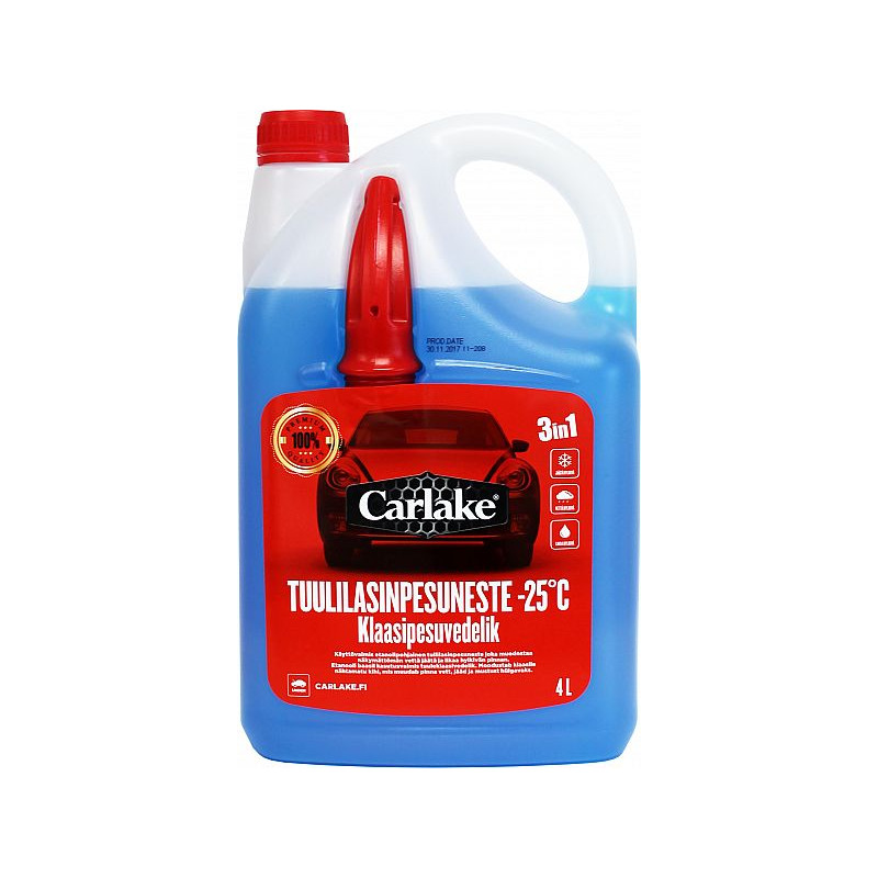 CARLAKE PREMIUM -25°C KLAASIPESU 4L (ETANOOL, KLAASIVAHA LISANDIGA) TALVINE