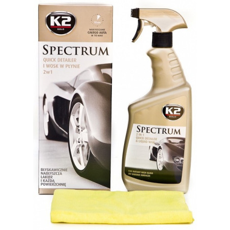 K2 SPECTRUM SÜNTEETILINE KIIRVAHA 700ML/PIHUSTI + PUHASTUSLAPP