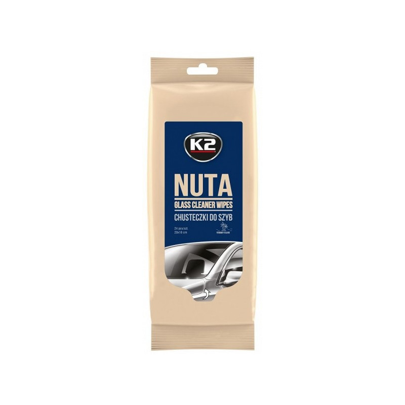 K2 NUTA GLASS CLEANER WIPES KLAASIPUHASTUSLAPID 24TK