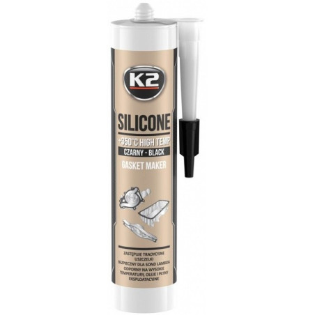 K2 SILICONE BLACK SILIKOONHERMEETIK MUST +350°C 300G/PADRUN