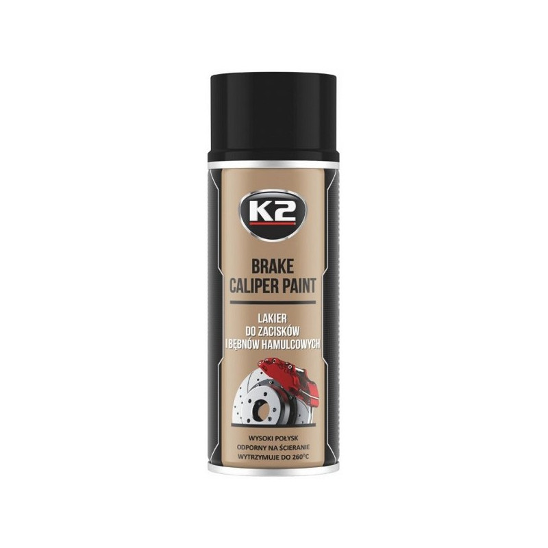 K2 BRAKE CALIPER PAINT +260°C KUUMAKINDEL VÄRV MUST 400ML/AE