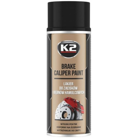 K2 BRAKE CALIPER PAINT +260°C KUUMAKINDEL VÄRV MUST 400ML/AE