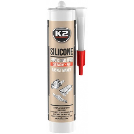 K2 SILICONE RED SILIKOONHERMEETIK PUNANE +350°C 300G/PADRUN