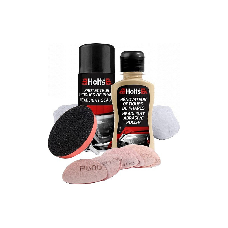 HOLTS HEADLIGHT RESTORER KIT TULEKLAASIDE POLEERIMISKOMPLEKT