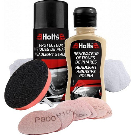 HOLTS HEADLIGHT RESTORER KIT TULEKLAASIDE POLEERIMISKOMPLEKT