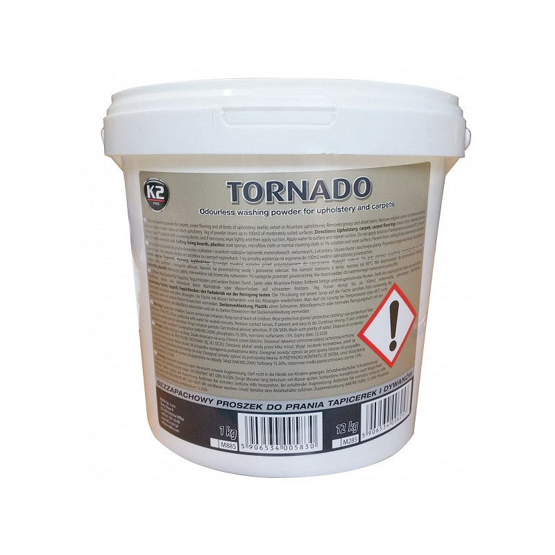 K2 TORNADO POLSTRIPUHASTUSVAHEND 1KG (PESUPULBER)