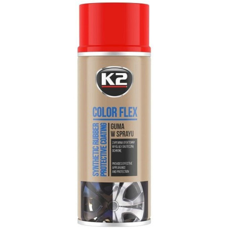 K2 COLOR FLEX EEMALDATAV KUMMISPREI PUNANE 400ML/AE