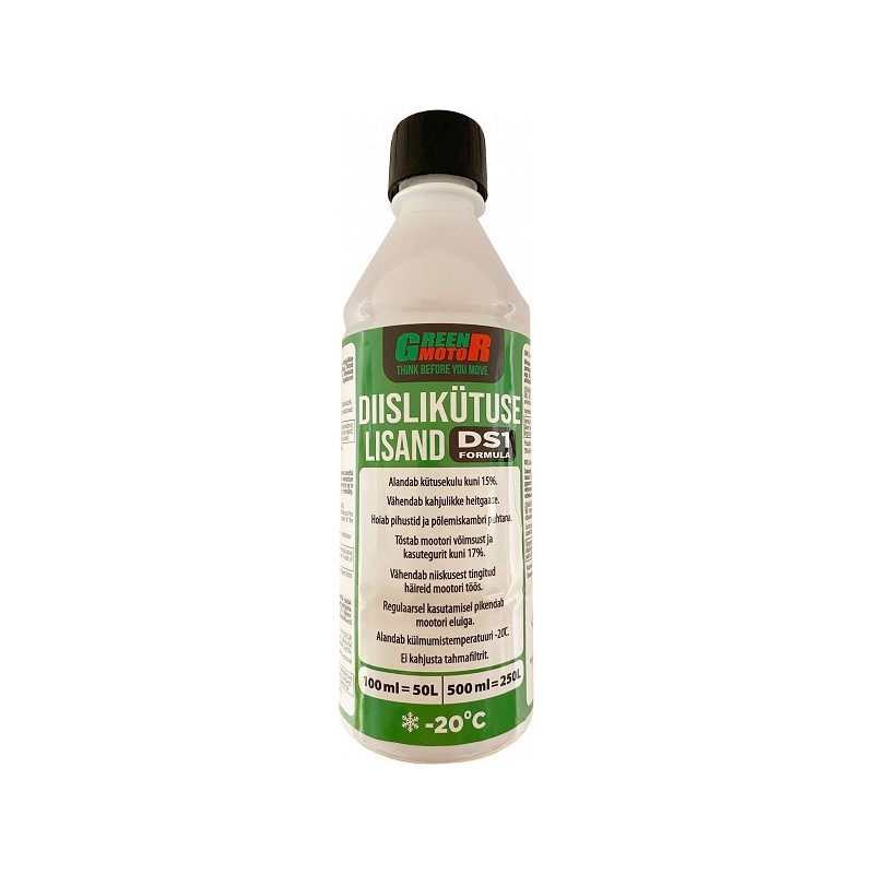 DIISLIKÜTUSE LISAND "GREEN MOTOR DS1" 500ML - 250 LIITRILE