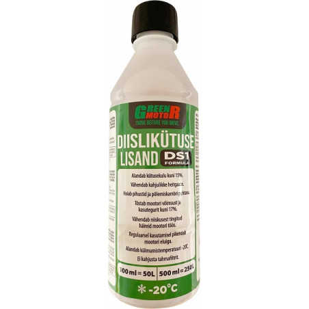 DIISLIKÜTUSE LISAND "GREEN MOTOR DS1" 500ML - 250 LIITRILE