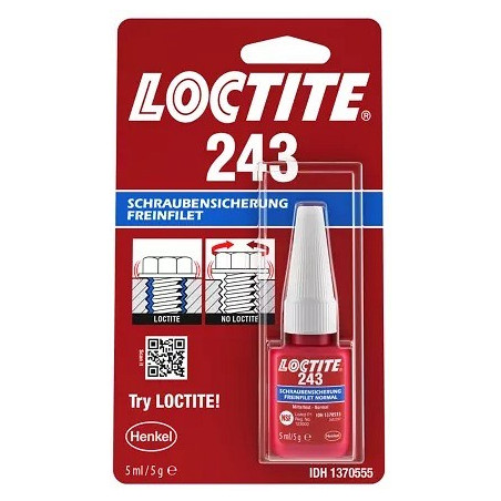 LOCTITE 243 KEERMELIIM (KESKMISE TUGEVUSEGA) ROHELINE 5ML/PUDEL